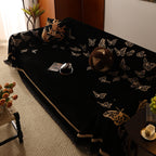Butterfly Jacquard Soft Couch Blankets Cover for Couch Reversible Modern Sofa Slipcover Throw Covers