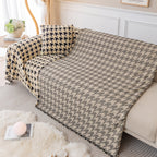 Luxury Plush Universal Couch Cover Blanket, Washable Couch Protector Houndstooth Sofa Covers