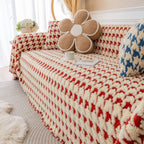 Luxury Plush Universal Couch Cover Blanket, Washable Couch Protector Houndstooth Sofa Covers