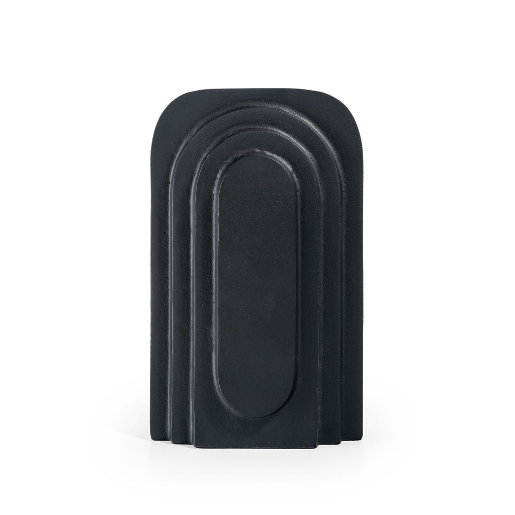 Gild Design House Calyx 12'' Metal Table Vase, Large Black