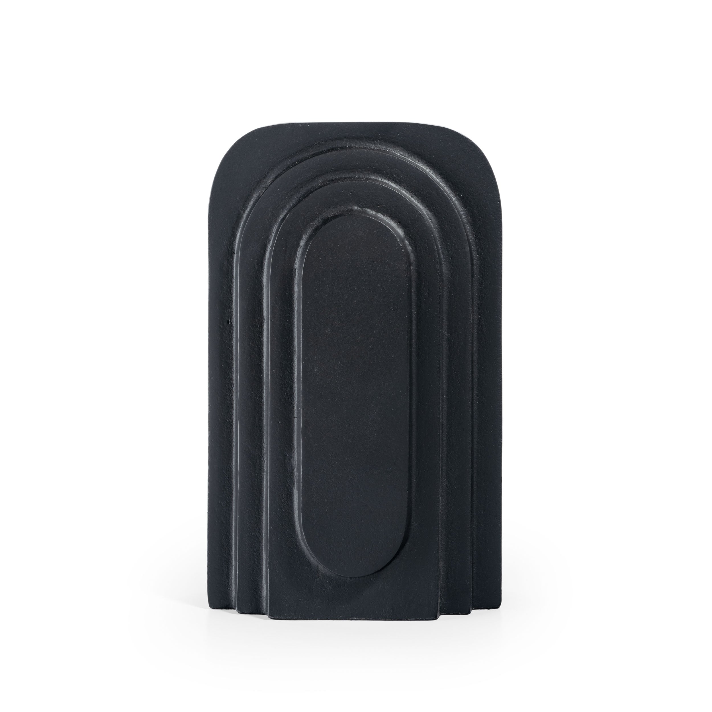 Gild Design House Calyx 12'' Metal Table Vase, Large Black