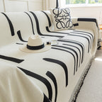 Soft Cozy Chenille Throw Cover for Couch with Tassel Accents, Dustproof Soft Throws for Sofa