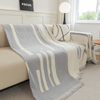Soft Cozy Chenille Throw Cover for Couch with Tassel Accents, Dustproof Soft Throws for Sofa