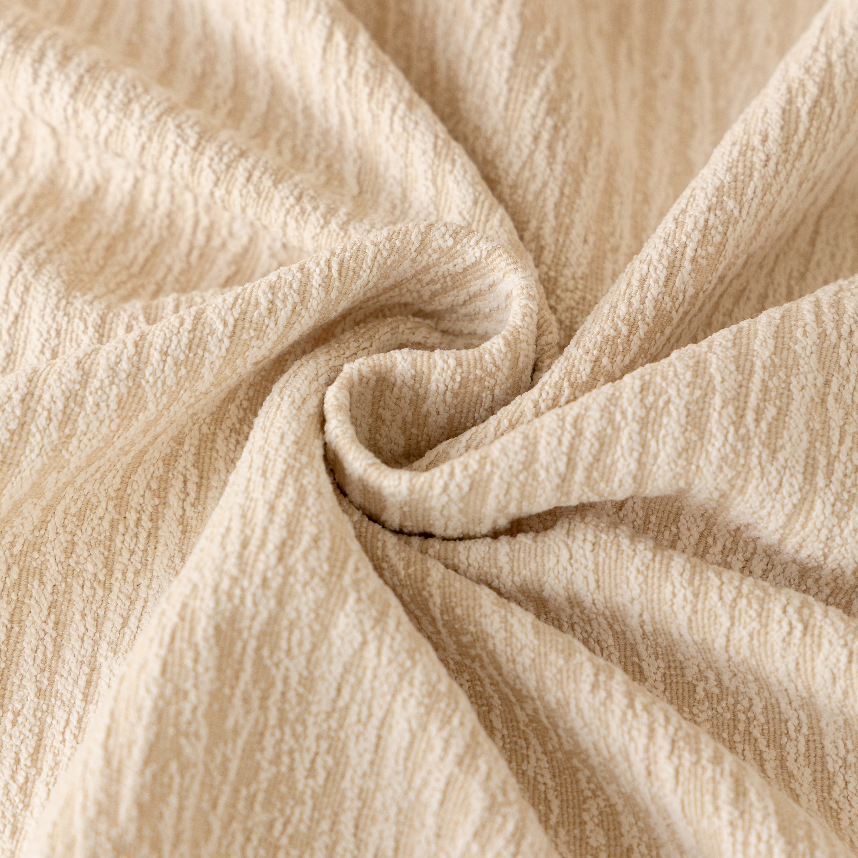 Sofa Cover Throw with Lace Trim & Pom-Pom Fringe, Decorative Couch Cover Blanket