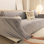 Premium Velvet Thick Stretch Couch Slipcover, Non-Slip Furniture Protector for Pets