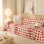 Chenille Polka Dot Sofa Cover Throw, Soft Thick Couch Cover Blanket Furniture Covers