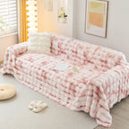 Thick Faux Fur Couch Cover Fluffy Fuzzy Warm Washable Furniture Protector for Kids Pets