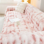 Thick Faux Fur Couch Cover Fluffy Fuzzy Warm Washable Furniture Protector for Kids Pets