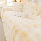 Thick Faux Fur Couch Cover Fluffy Fuzzy Warm Washable Furniture Protector for Kids Pets