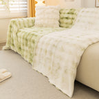 Thick Faux Fur Couch Cover Fluffy Fuzzy Warm Washable Furniture Protector for Kids Pets