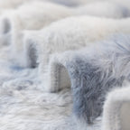 Thick Faux Fur Couch Cover Fluffy Fuzzy Warm Washable Furniture Protector for Kids Pets