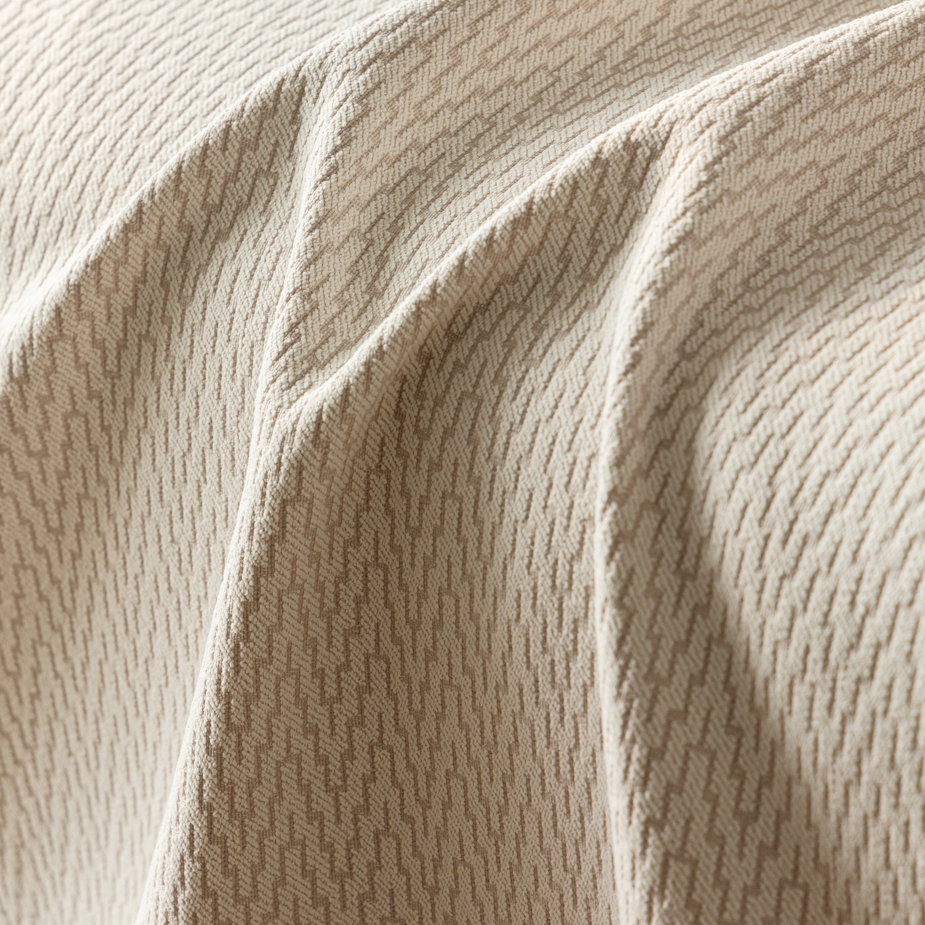 Herringbone Textured Sofa Throw Blanket, Durable Pet Friendly Modern Couch Slipcover