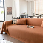 Herringbone Textured Sofa Throw Blanket, Durable Pet Friendly Modern Couch Slipcover