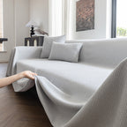 Herringbone Textured Sofa Throw Blanket, Durable Pet Friendly Modern Couch Slipcover