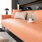 Waterproof Faux Leather Slipcover with Non-Slip Backing for Sofa, Pet Couch Protector for Living Room