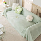 Cooling Ice Silk Sofa Throw Cover, Summer Diamond Textured Furniture Protector Blanket