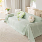 Cooling Ice Silk Sofa Throw Cover, Summer Diamond Textured Furniture Protector Blanket