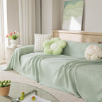 Cooling Ice Silk Sofa Throw Cover, Summer Diamond Textured Furniture Protector Blanket