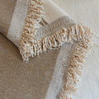 Cozy Couch Throw Blanket with Tassels, Jacquard Leaf Pattern Furniture Protector