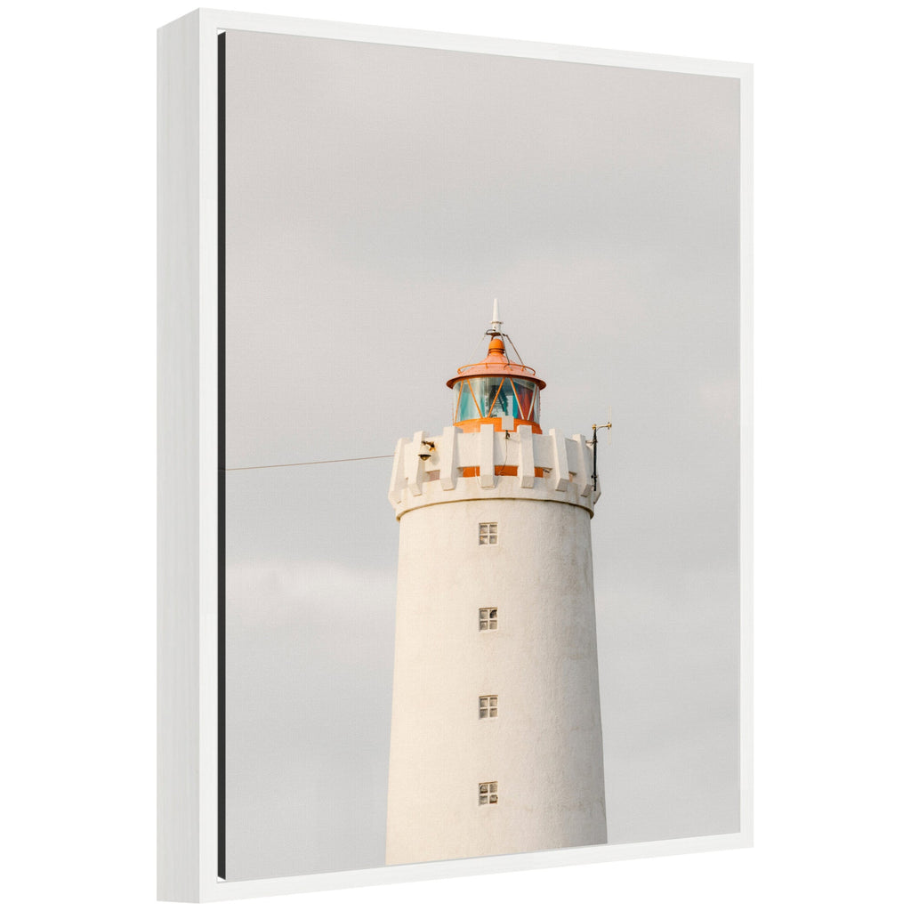 Sylvie Grotta Lighthouse Iceland Framed Canvas by Crystal Lynn Collins