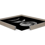 Blake Mod Moon It's Just a Phase Framed Printed Glass by The Creative Bunch Studio