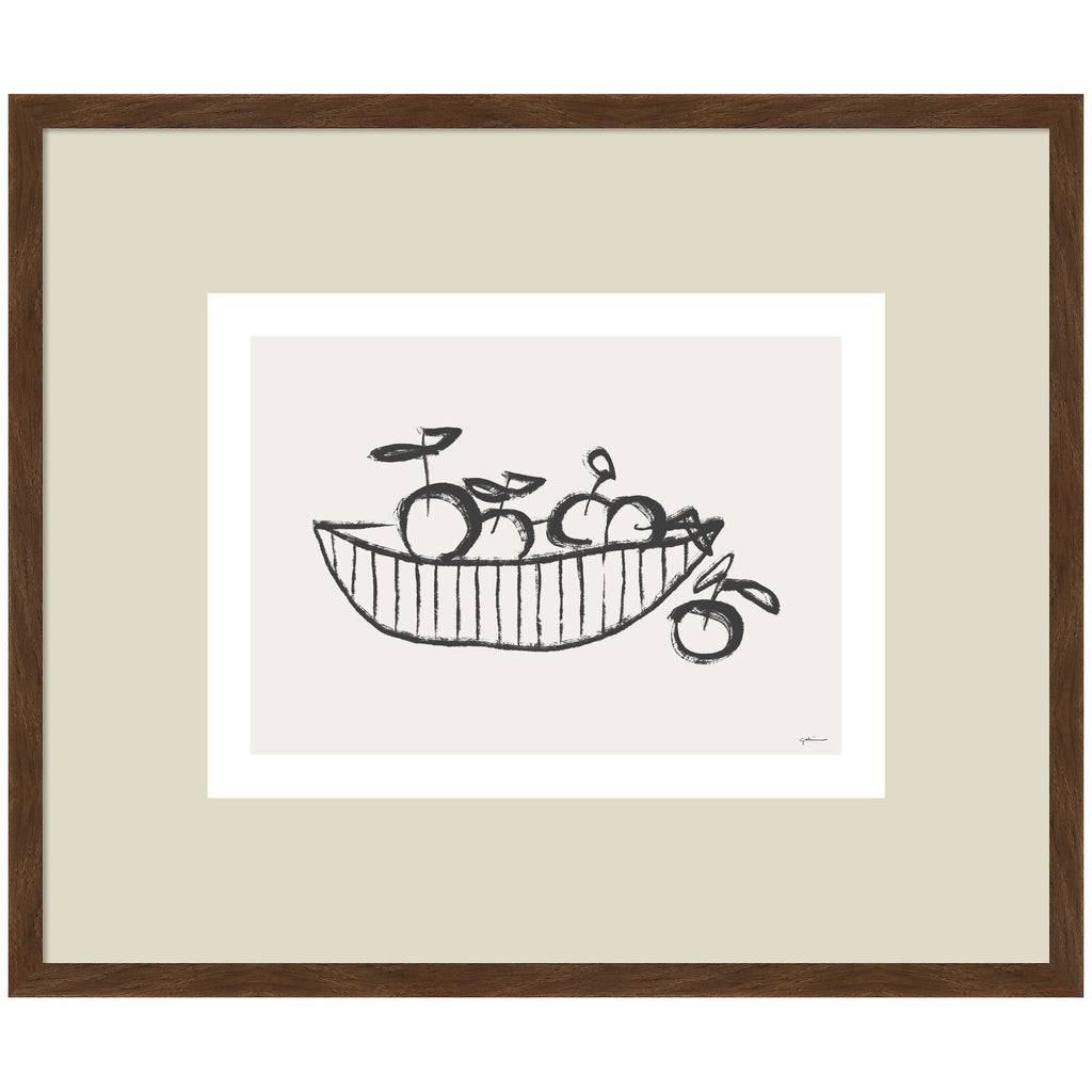 Orange Basket by Gabrielly Guedes Framed Wall Art Print