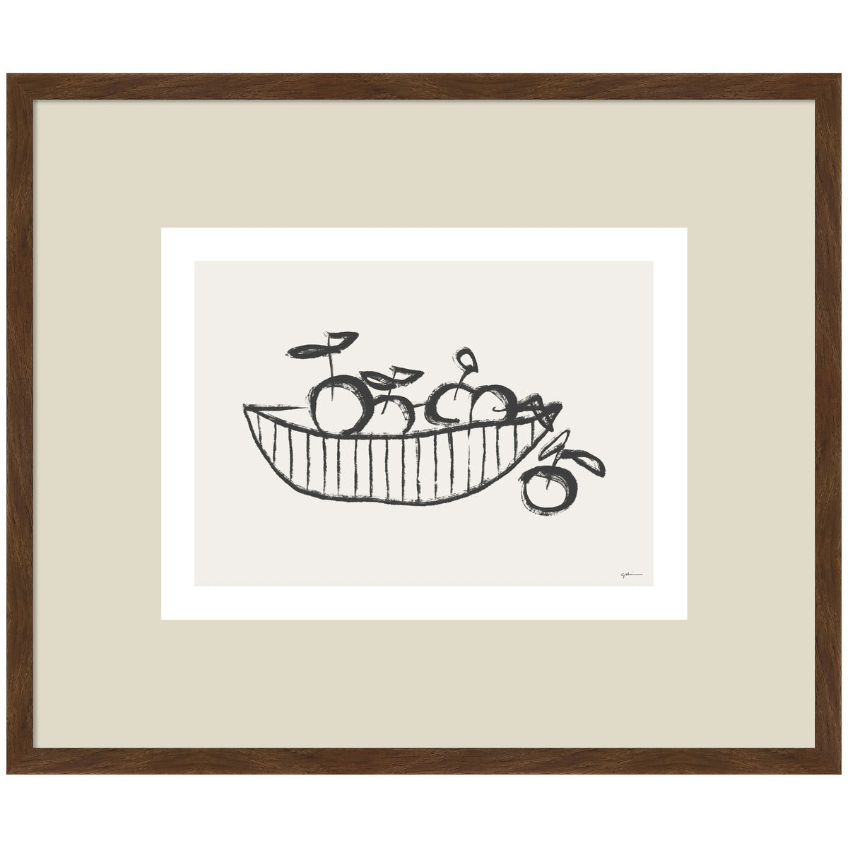 Orange Basket by Gabrielly Guedes Framed Wall Art Print