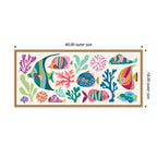 Sylvie Fun Colorful Tropical Fish Framed Canvas by Rachel Lee