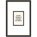 Everything is Figureoutable Positive Quote Black and White by Lucky Guava Framed Wall Art Print