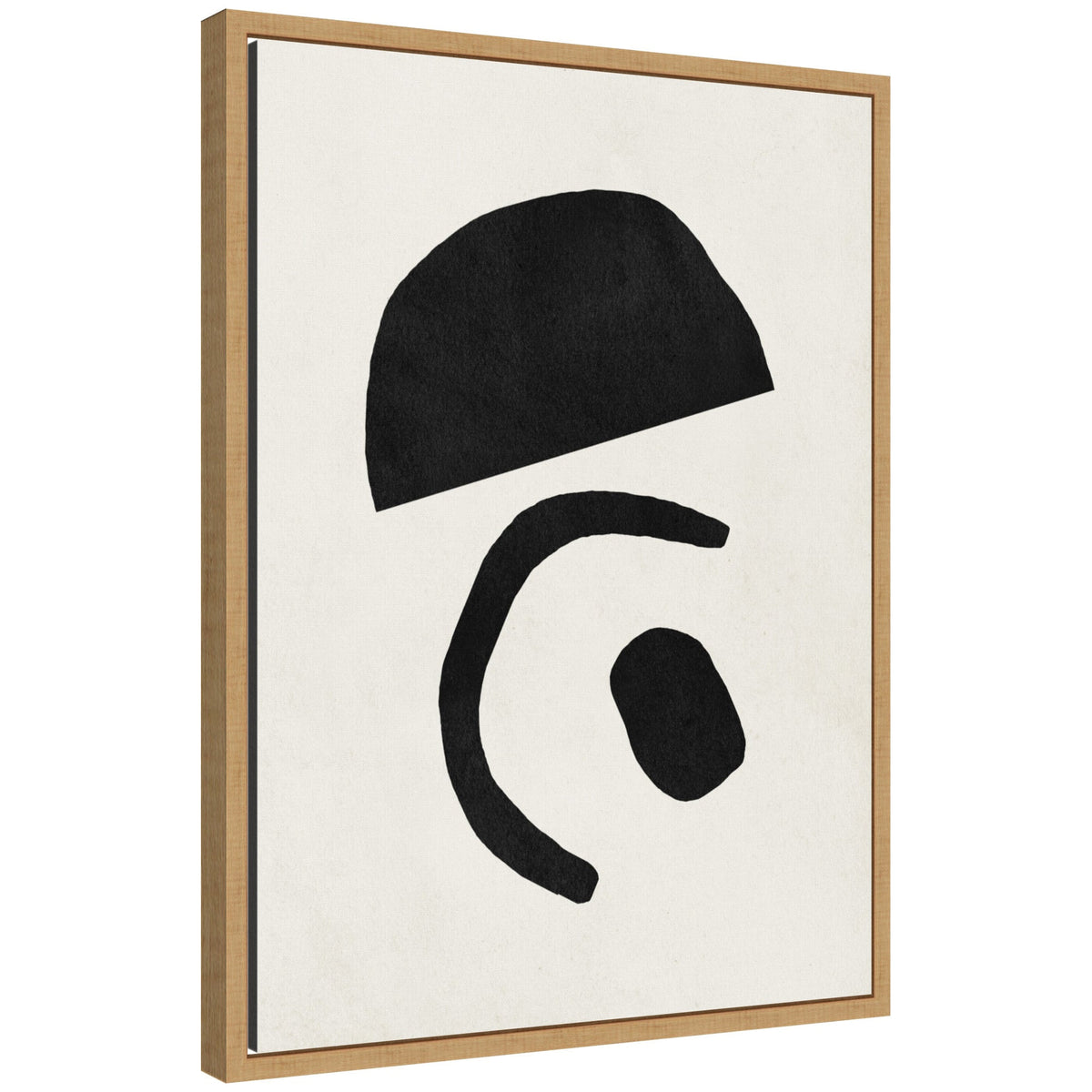 Sylvie Black Geometric Abstract 3 Framed Canvas by July Art Prints