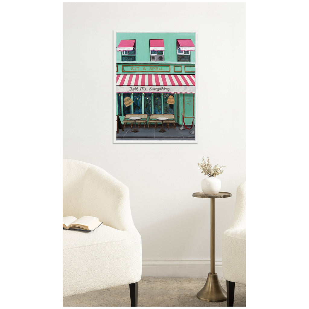 Sit A Spell by Krista V. Allenstein Framed Canvas Wall Art Print