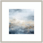 Tonal Abstract Oceanic Nautical Serenity Blue by The Creative Bunch Studio Framed Wall Art Print