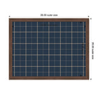 Framed Fabric Pinboard Navy Blue Plaid Wall Organization