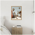 Sylvie California Tiger Roaming through Palm Springs Framed Canvas by Michael Schauer