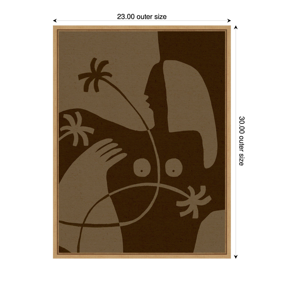 Sylvie The Land Story 6 Framed Canvas by Shatha Al Dafai