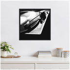 Sylvie Vinyl Record Player Framed Canvas by Alicia Abla