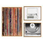 Sylvie Record Player Framed Canvas Set by Various Artists