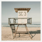 Sylvie SC3 Lifeguard Tower Framed Canvas by Alicia Bock