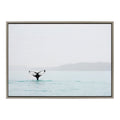 Sylvie Whale Tail In The Mist Framed Canvas by Amy Peterson