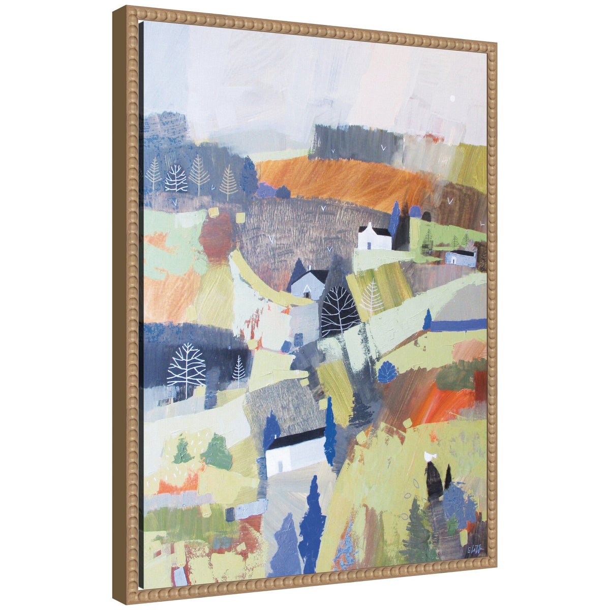 Sylvie Worlds View Framed Canvas by Giuliana Lazzerini