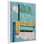 Rock Paper Scissors by Krista V. Allenstein Framed Canvas Wall Art Print