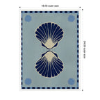 Sylvie Lush Duo 3 Seashells Framed Canvas by Shatha Al Dafai
