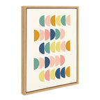 Sylvie Simple Shapes in Soft Colors Framed Canvas by Apricot and Birch