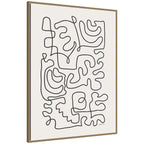 Connected Lines by Gabrielly Guedes Framed Canvas Wall Art Print