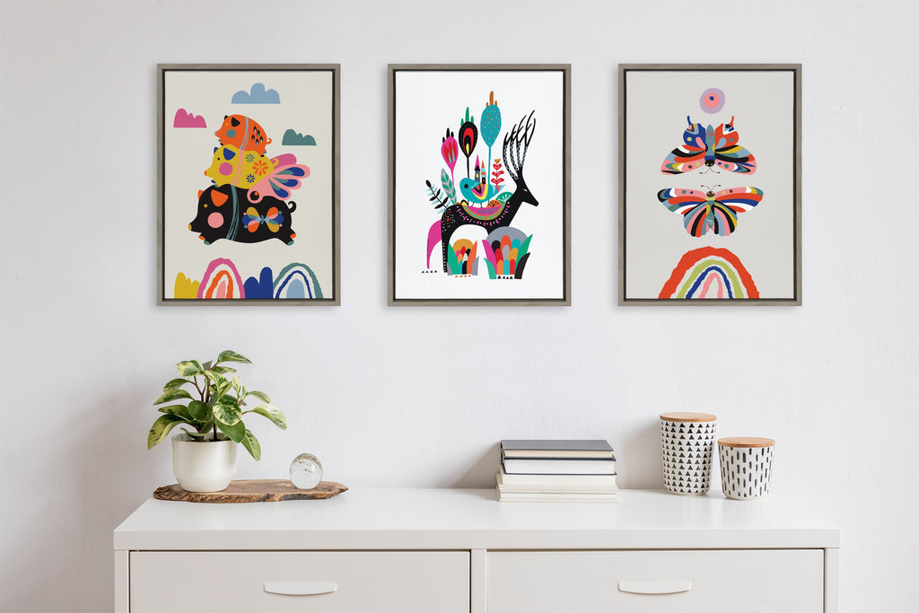 Sylvie Butterflies Framed Canvas by Rachel Lee of My Dream Wall