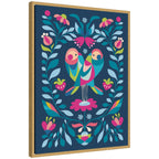 Sylvie Love Birds Framed Canvas by Rachel Lee