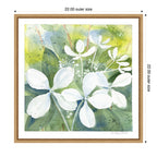 Sylvie White Phantom Hydrangea in Greens Framed Canvas by Patricia Shaw