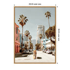 Sylvie California Tiger Roaming through Palm Springs Framed Canvas by Michael Schauer