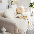 Cotton Quilted Sofa Cover, Non-Slip Couch Protector Fits Backrest, Seat & Armrest