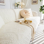 Cotton Quilted Sofa Cover, Non-Slip Couch Protector Fits Backrest, Seat & Armrest